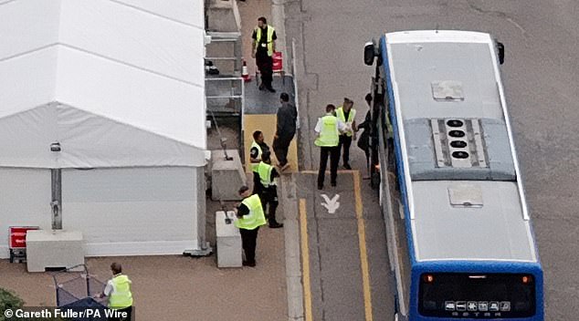 The site is where migrants are taken after being brought ashore at Dover