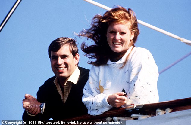 Prince Andrew and Sarah Ferguson are pictured here in Portsmouth in August 1986 leaving for the start of their honeymoon
