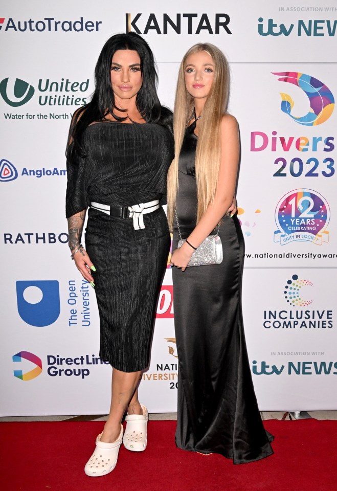 Katie Price and Princess Andre at the National Diversity Awards.
