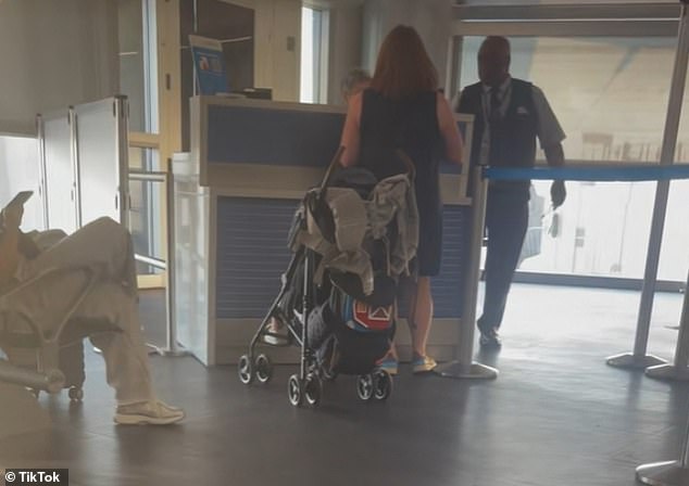 'But what broke us wasn't just the grueling walk through TSA with heavy children in our arms. It was watching, yes, watching as white families in the same line were allowed to keep their strollers,' the mom explained
