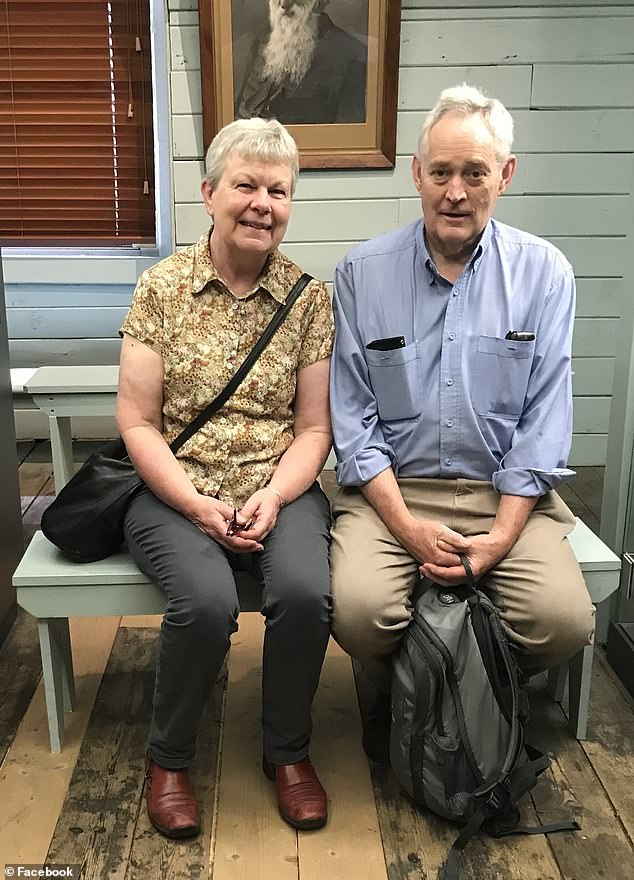 Heather and Ian Wilkinson in happier times. Heather died after eating the beef Wellington, while Mr Wilkinson miraculously survived