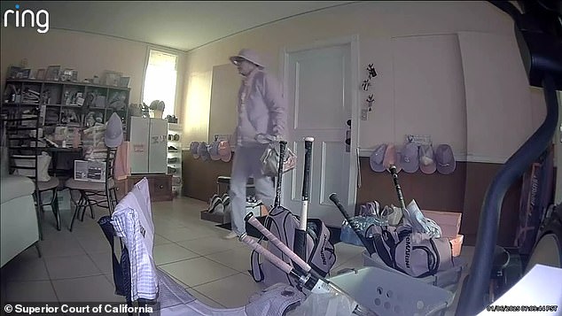 Surveillance footage shows Lai arriving to take their teenage sons to baseball practice on the day of the alleged murder