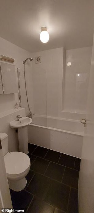 The bathroom at the property
