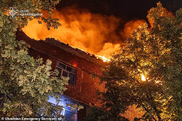 Russian drones targeted Kharkiv in a series of new attacks on Ukraine as Donald Trump's deadline day - August 8 - arrived for sanctions hitting the Putin regime