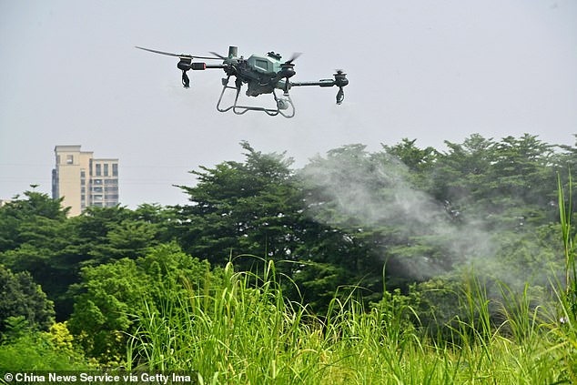 Drones are being used to hunt down insect breeding grounds and spray insecticide