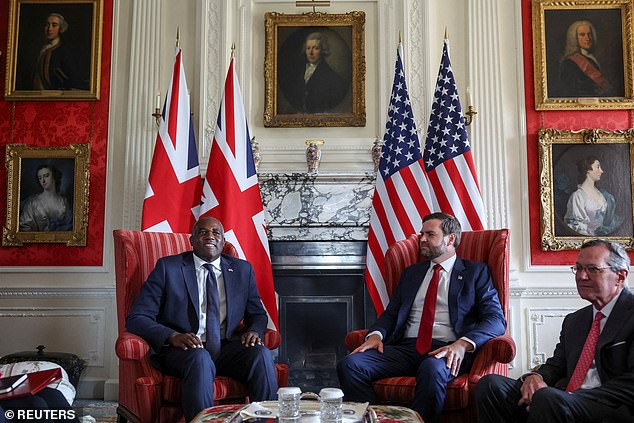 Answering questions in the opulent drawing room, Mr Vance stressed the US had 'no plans' to recognise Palestin, adding that he did not know 'what it would mean' as there is no functional government