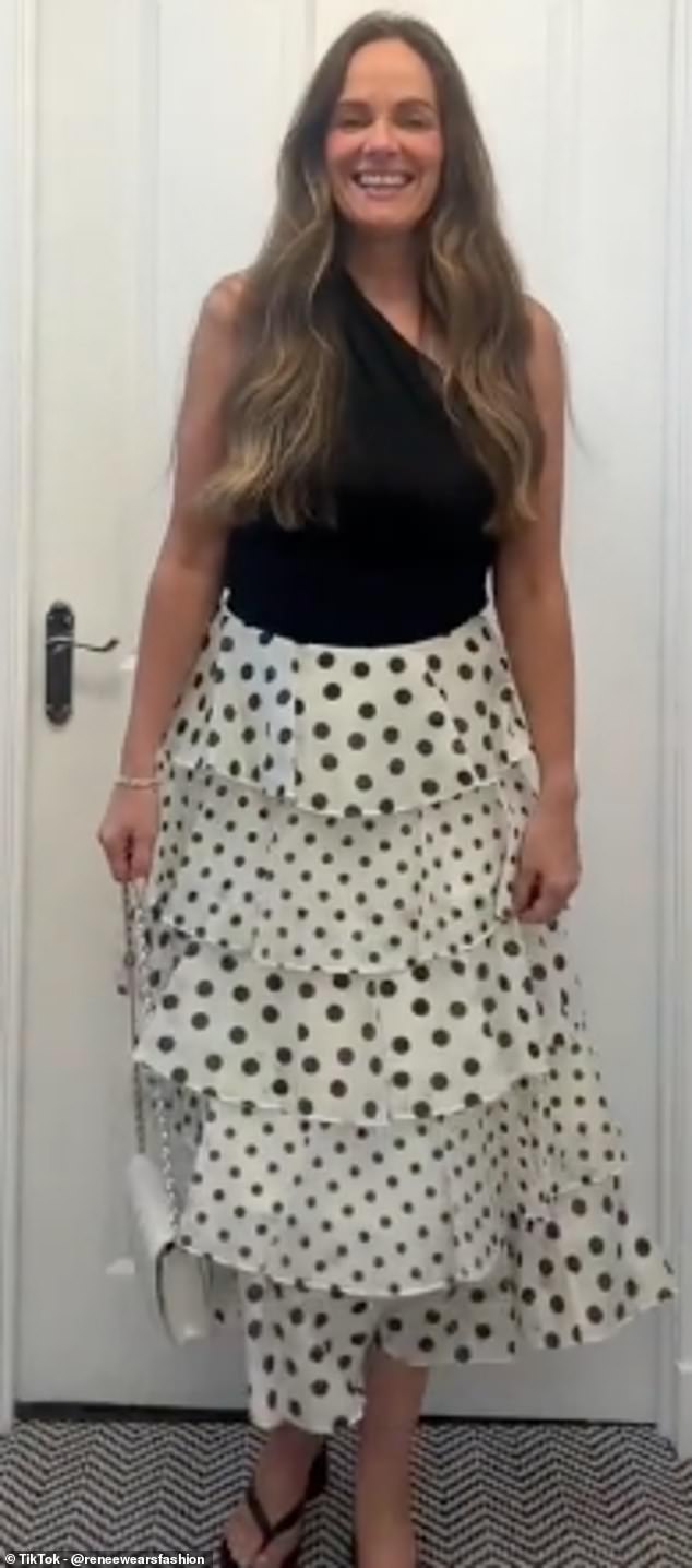 M&S's new ruffle polka dot skirt channels the Princess's signature style, but with a fun twist, as seen here on TikToker Irene