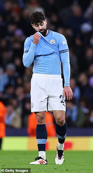 Defender Gvardiol is seen in action last season