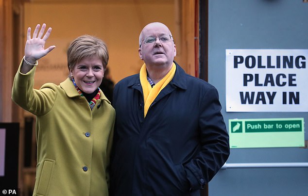 Ms Sturgeon was in a relationship with Mr Murrell from 2003 to 2025, having met in 1988 at a SNP youth event and marrying in 2010 at Òran Mór in Glasgow (pictured together December 12, 2019)