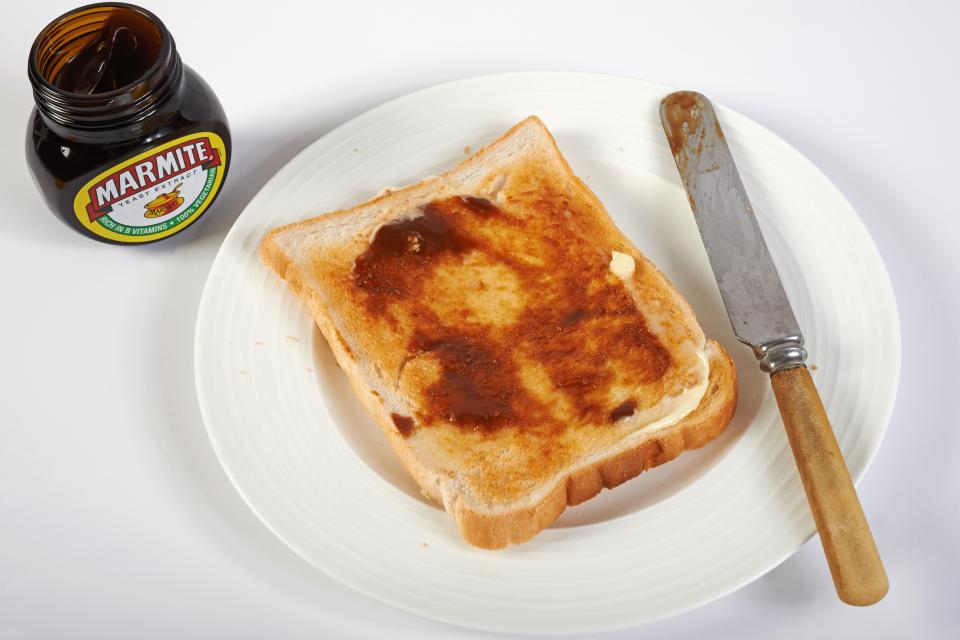 Marmite on buttered toast.