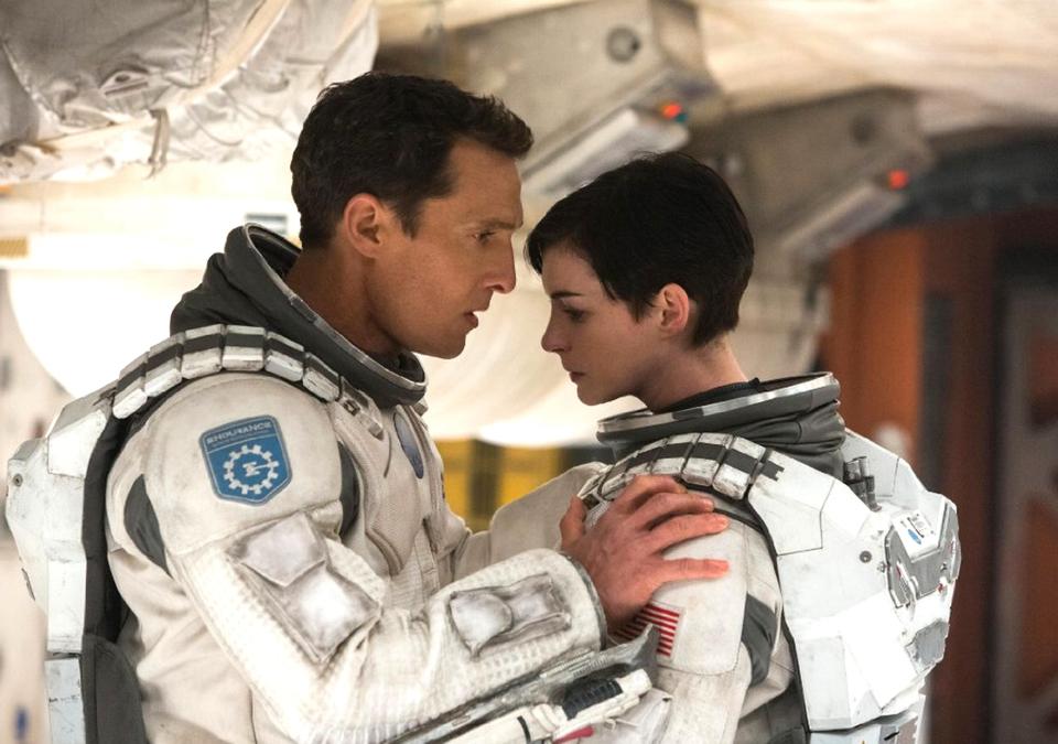 Anne Hathaway and Matthew McConaughey in Interstellar.