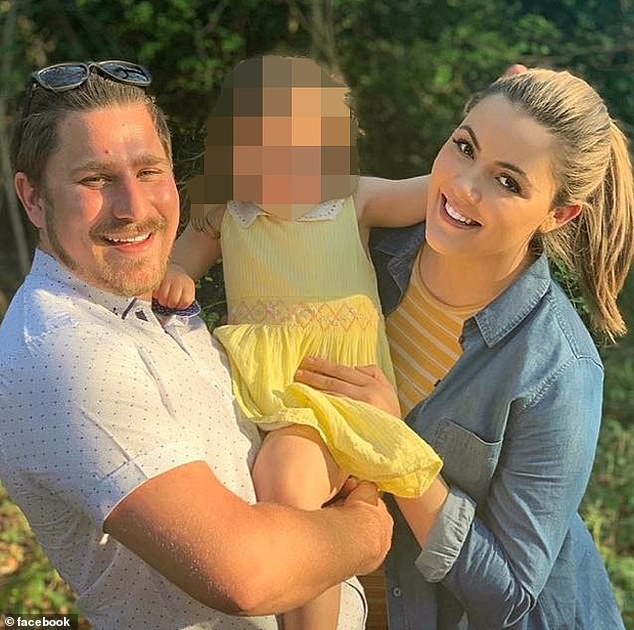 Jasmine, pictured with ex-husband (and Mark Gibbon's son) Alex and one of their two children