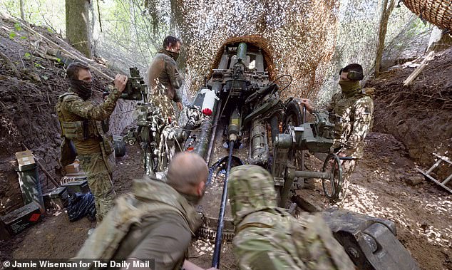 Weighing more than four tons and able to throw a 45kg shell more than 20 miles, the Cumbrian howitzer squats huge and sinister in a heavily camouflaged, earth-walled gun pit