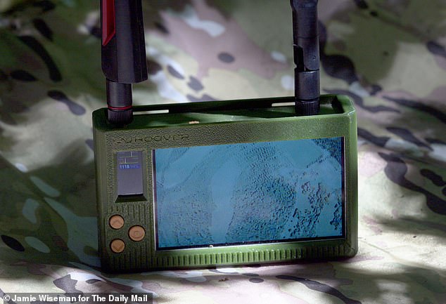 A drone detector used by the Ukrainian army to help combat incoming Russian missiles