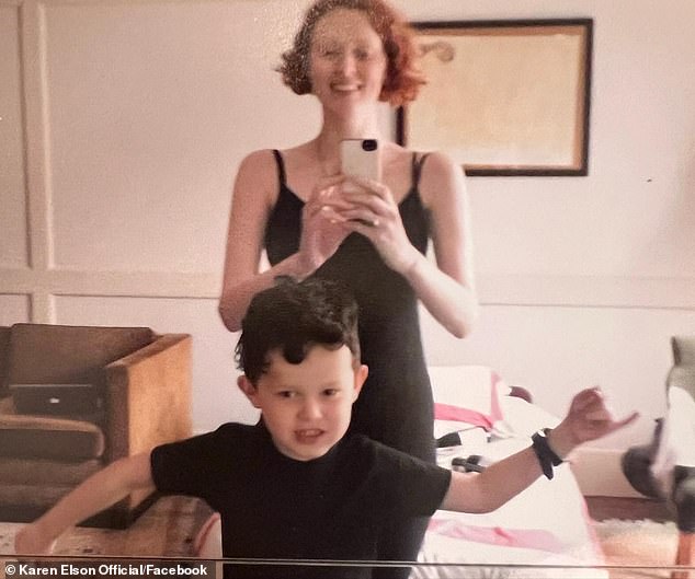 Sharing her own flashback photos Elson wrote, 'Happy 18th birthday Henry Lee. I¿ll save the big emotional sentiments for real life but it¿s a privilege to be your mother and we all love you dearly'