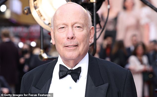 Downton Abbey creator Julian Fellowes bemused guests at a recent party when he appeared to be carrying a garish blue cannister of a Finish cleaning product