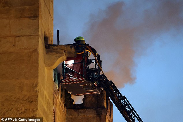 The Spanish city's mayor said firefighters quickly contained the blaze and saved the church - which is a major tourist attraction visited by two million people per year