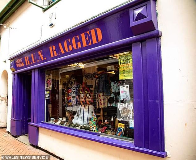 The hard-working retailer put it up after he caught five thieves red-handed in the last 12 months alone and lost roughly £200 of stock to shoplifting. Pictured: The Run Ragged vintage shop