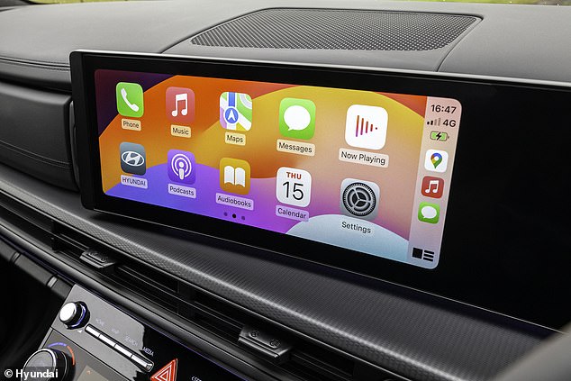 As with most new cars entering the market today, the Santa Fe has compatibility with Apple Car Play and Android Auto. However, it's own touchscreen operating system is very easy to use