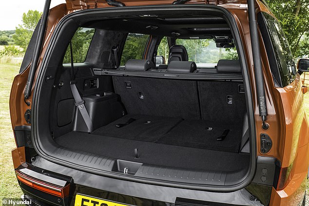 A pair of additional chairs pop out of the boot floor and offer decent levels of roominess. With the seats folded flat, the loading capacity is 628 litres