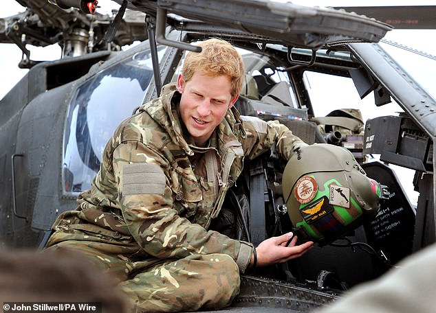 The Duke of Sussex while on his Afghanistan tour as an Apache helicopter pilot in December 2012