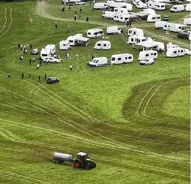 The convoy of travellers were said to be making their way north to the annual Grostenquin gypsy religious festival