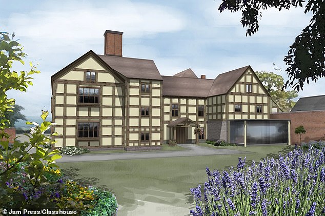 A sketch of how the property could look post-renovation shows the incredible potential of the house