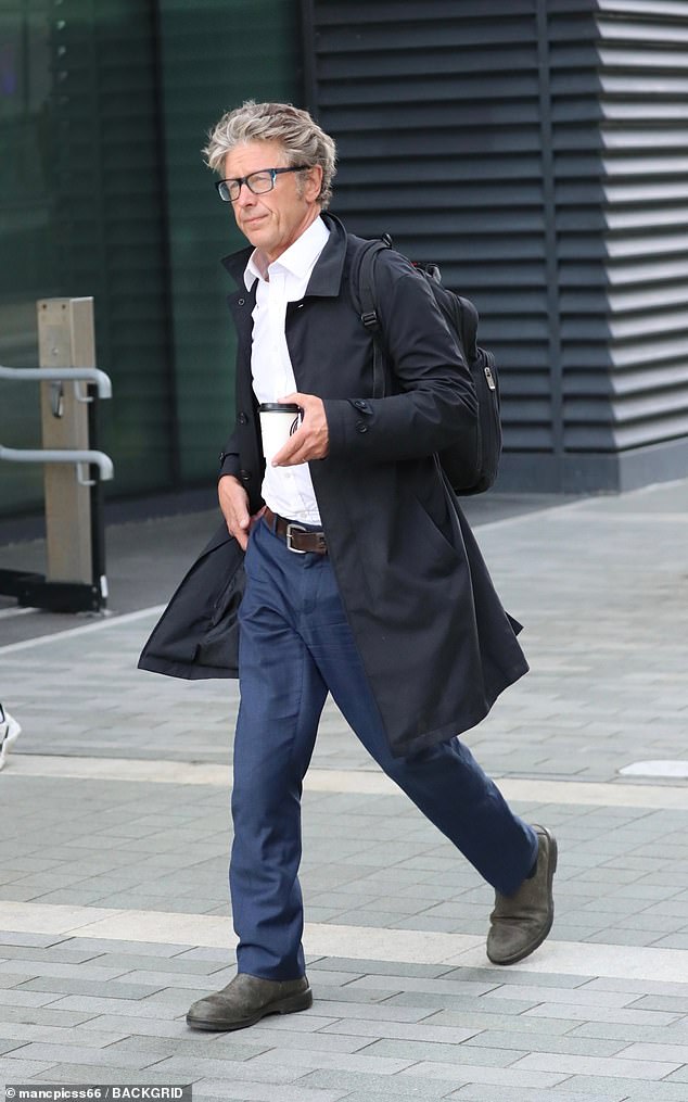 Her BBC Breakfast co-presenter Charlie Stayt was also pictured leaving the BBC HQ