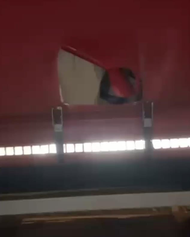 Thieves rip open the container of a truck parked at Lancaster services north bound on the M6