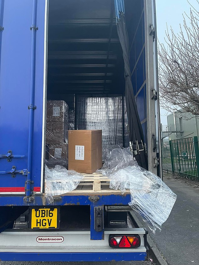 The load of a HGV container is raided after thieves target it at a services