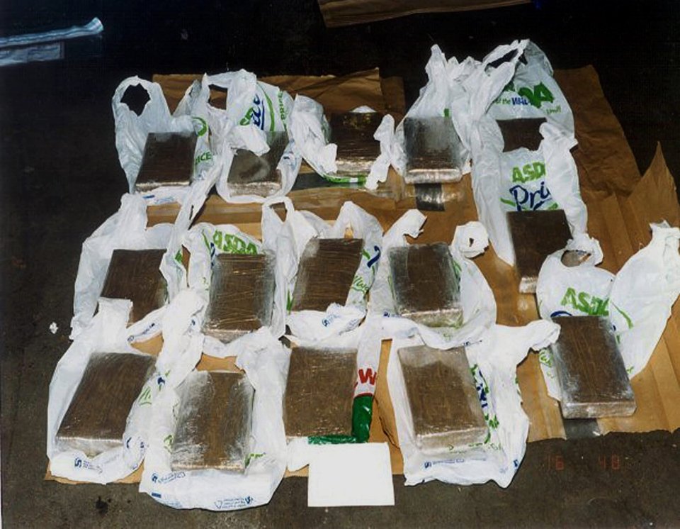 Seized cocaine bricks.