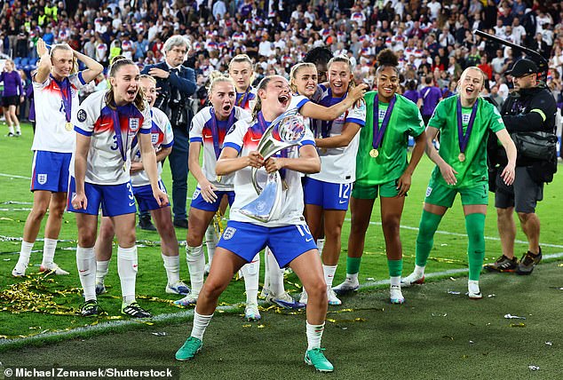 Their romantic Ibiza holiday comes just days after the Lionesses made history last night by winning back-to-back European championships