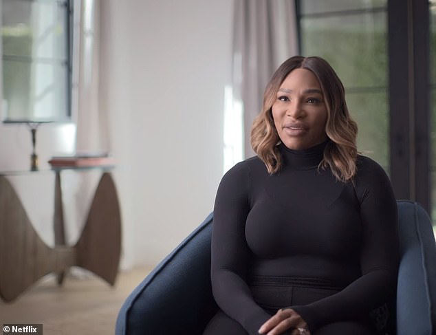 Serena Williams (pictured while appearing in Netflix's docuseries Harry & Meghan) was also reportedly absent from the Duchess' 44th birthday celebrations