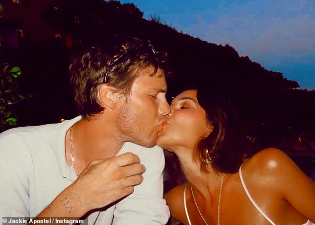 They also shared a steamy kiss snap to Instagram