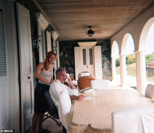 Kellen was pictured giving Epstein a back massage at Little St. James, his private Caribbean island