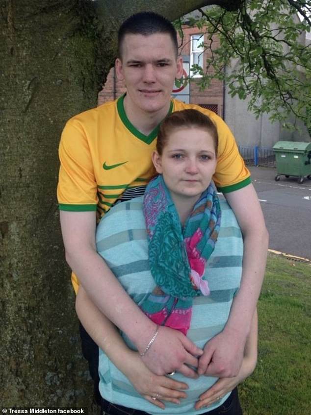 Tressa Middleton, from Bathgate, West Lothian, is pictured with partner Darren Young