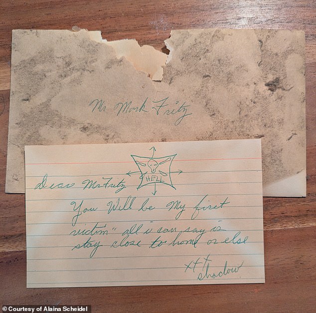 The handwritten notes were all in a cursive style using different colored ink and addressed to different people