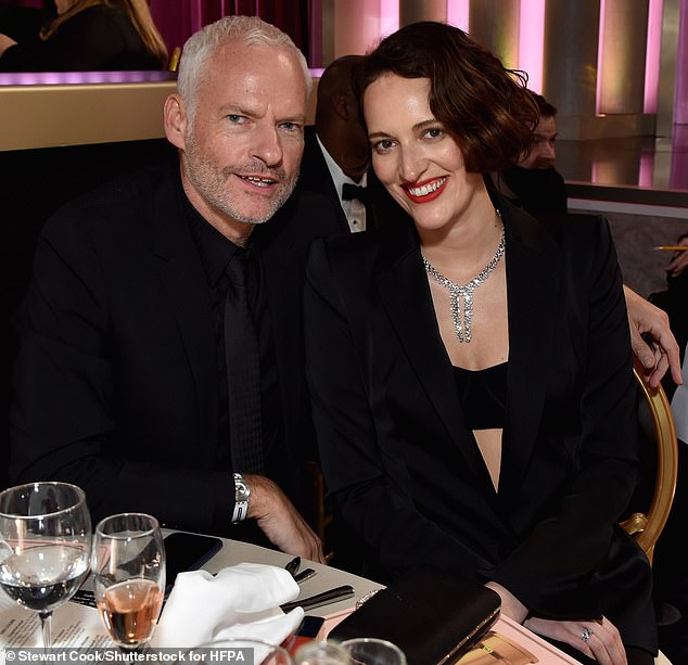 Waller-Bridge, has described her partner Martin McDonagh, 55, a British-Irish playwright and filmmaker, as a 'genius' (pictured together at the Golden Globe Awards, 2023)
