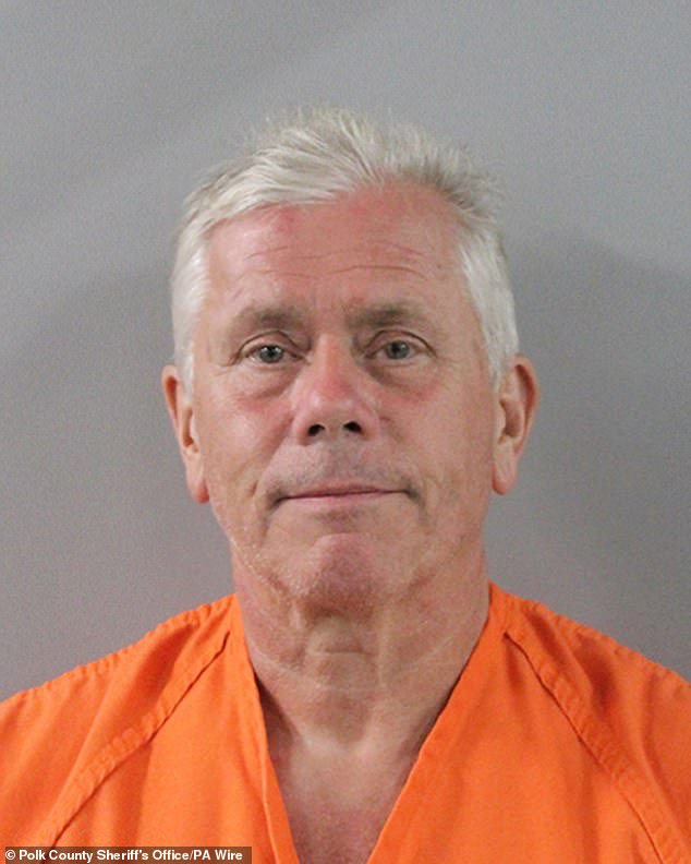 Mr. Gibbon was arrested at the Solterra Resort in Davenport, Florida last Sunday after allegedly pushing Ms Wyld's head under the water 'multiple times' and causing scratches and bruising to her body