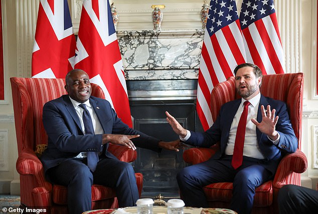 Mr Lammy told the BBC last July that him and Mr Vance's'similar backgrounds' had led to common ground. 'Let me just say on JD Vance that I've met him now on several occasions, we share a similar working-class backgrounds with addiction issues in our family,' he told the Breakfast programme