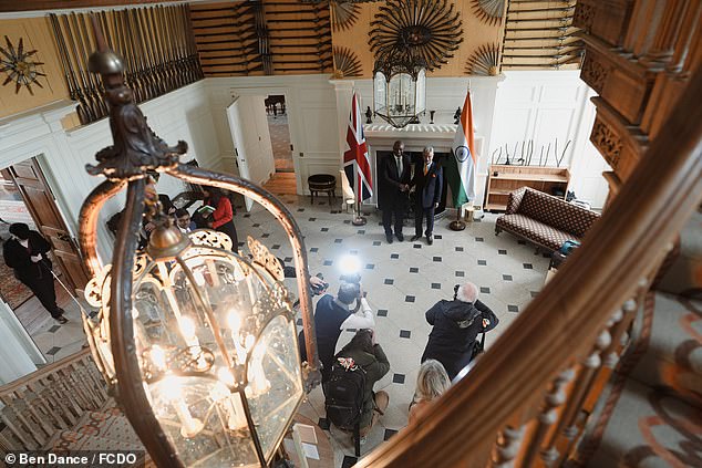 The Grade I listed estate of Chevening has been a ministerial retreat for decades after being gifted to the nation by the last Earl Stanhope (pictured in March)