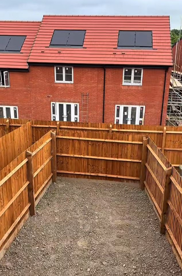 Dan shared this photo of a newbuild garden prior to turf being laid, which overlooks a neighbouring property