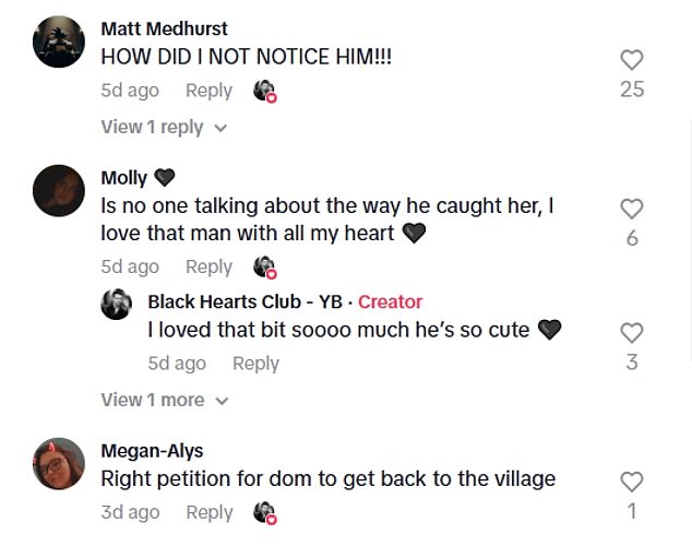 Stunned fans commented on the viral video of his appearance