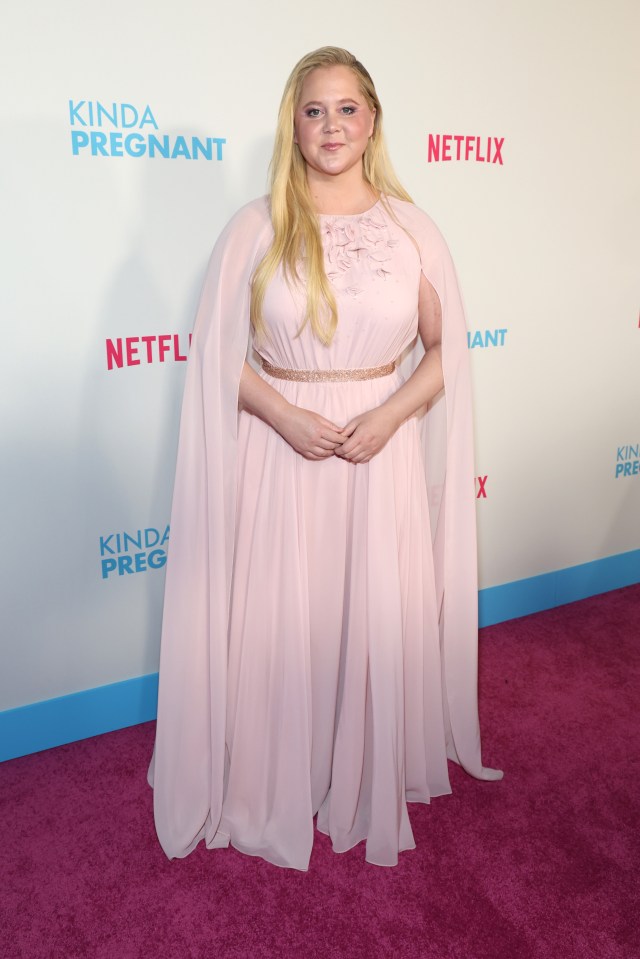 Amy Schumer at the Kinda Pregnant premiere.