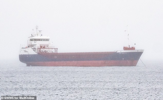 A container ship appears through the sea fog off Newlyn this. Although there is no suggestion this one is connected to drug smuggling, ships like these have been used to carry drugs to British waters