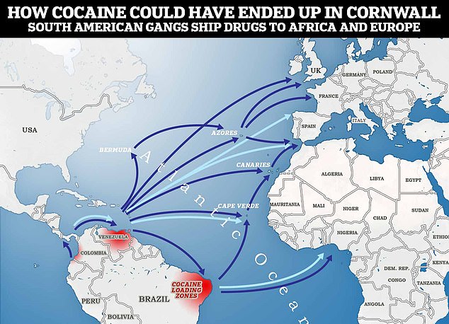 South American drug cartels have been targeting Cornwall as part of their bid to supply the UK with cocaine