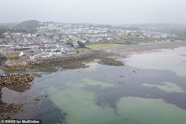 All along the coast of Cornwall, rocks are submerged in peculiar place, some of them far out at sea