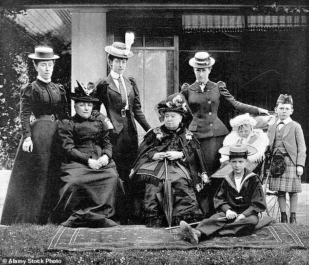 The castle was originally bought for Queen Victoria (centre, at Balmoral in 1898) by her beloved husband Prince Albert in 1852
