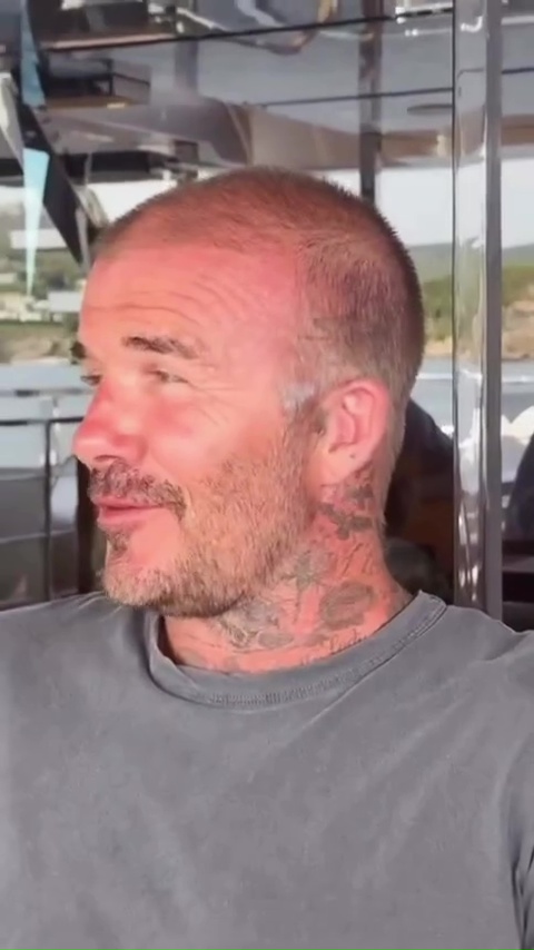 David Beckham on a yacht.