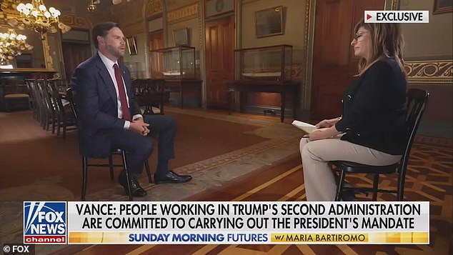 Vance defends the Clintons getting subpoenaed over Epstein on Fox News' Sunday Morning Futures with host Maria Bartiromo